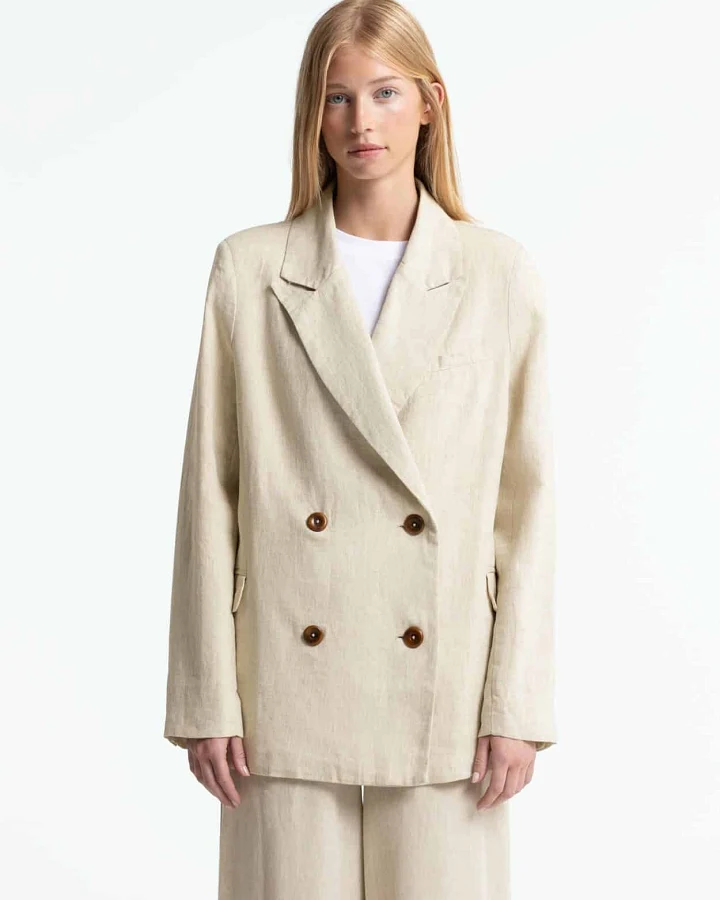 Kings of Indigo Damen vegan Blazer Diana Beige