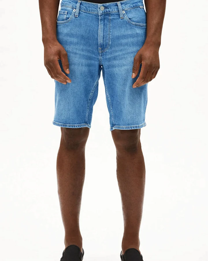 ARMEDANGELS Herren vegan Denim Shorts Naailo Jupiter Blau