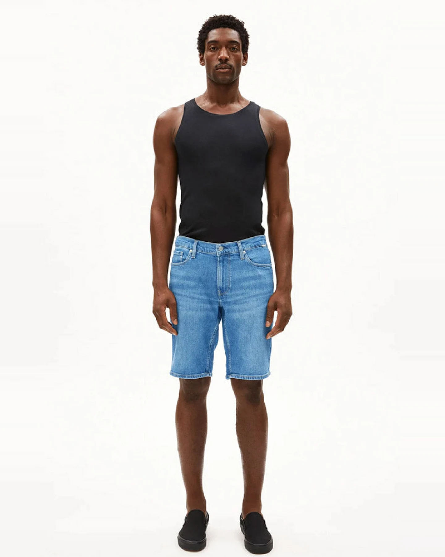 ARMEDANGELS Herren vegan Denim Shorts Naailo Jupiter Blau – Ansicht 2