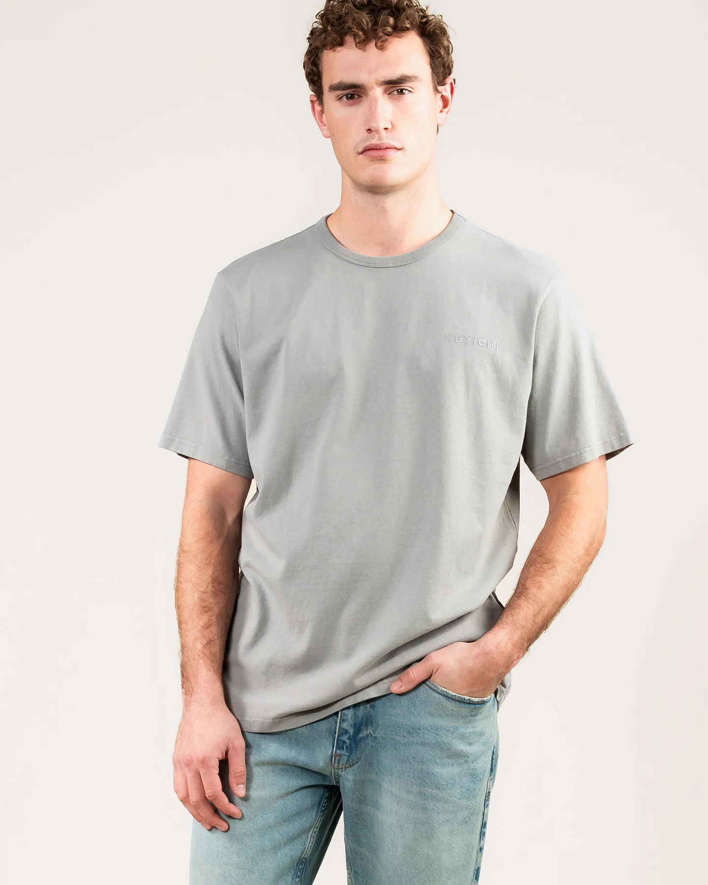 Kuyichi Herren vegan T-Shirt Liam Ash – Ansicht 2