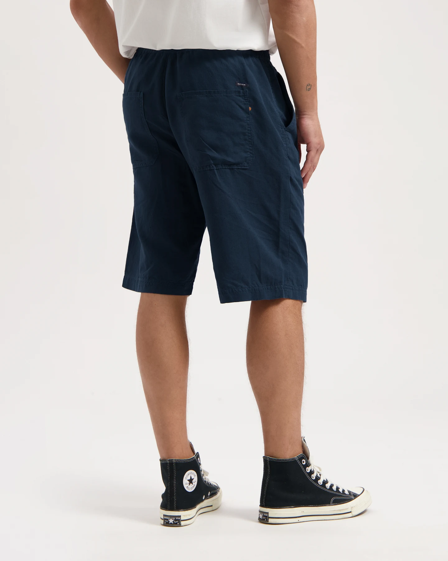 Kuyichi Herren vegan Shorts Tyler Mitternachtsblau – Ansicht 2