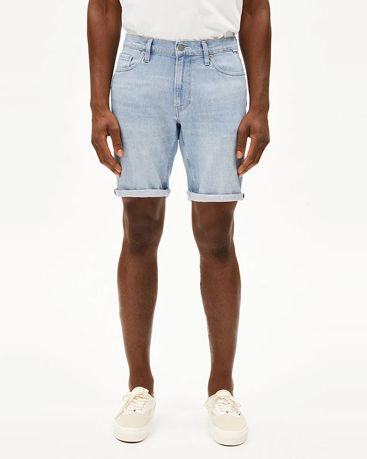 ARMEDANGELS Herren vegan Denim Shorts Naailo Tethys Blau