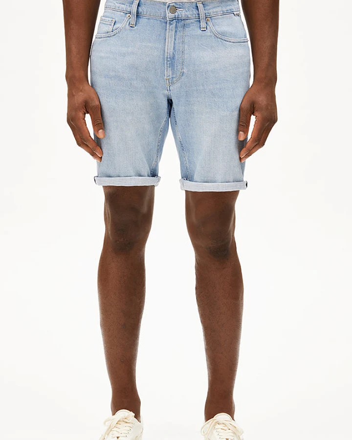 ARMEDANGELS Herren vegan Denim Shorts Naailo Tethys Blau