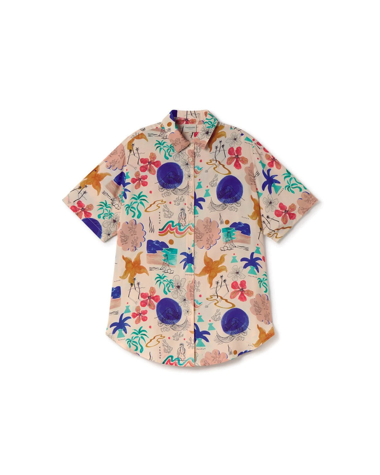 TWOTHIRDS Damen vegan Shirt Stora Herro Surf Abstract Print – Ansicht 2