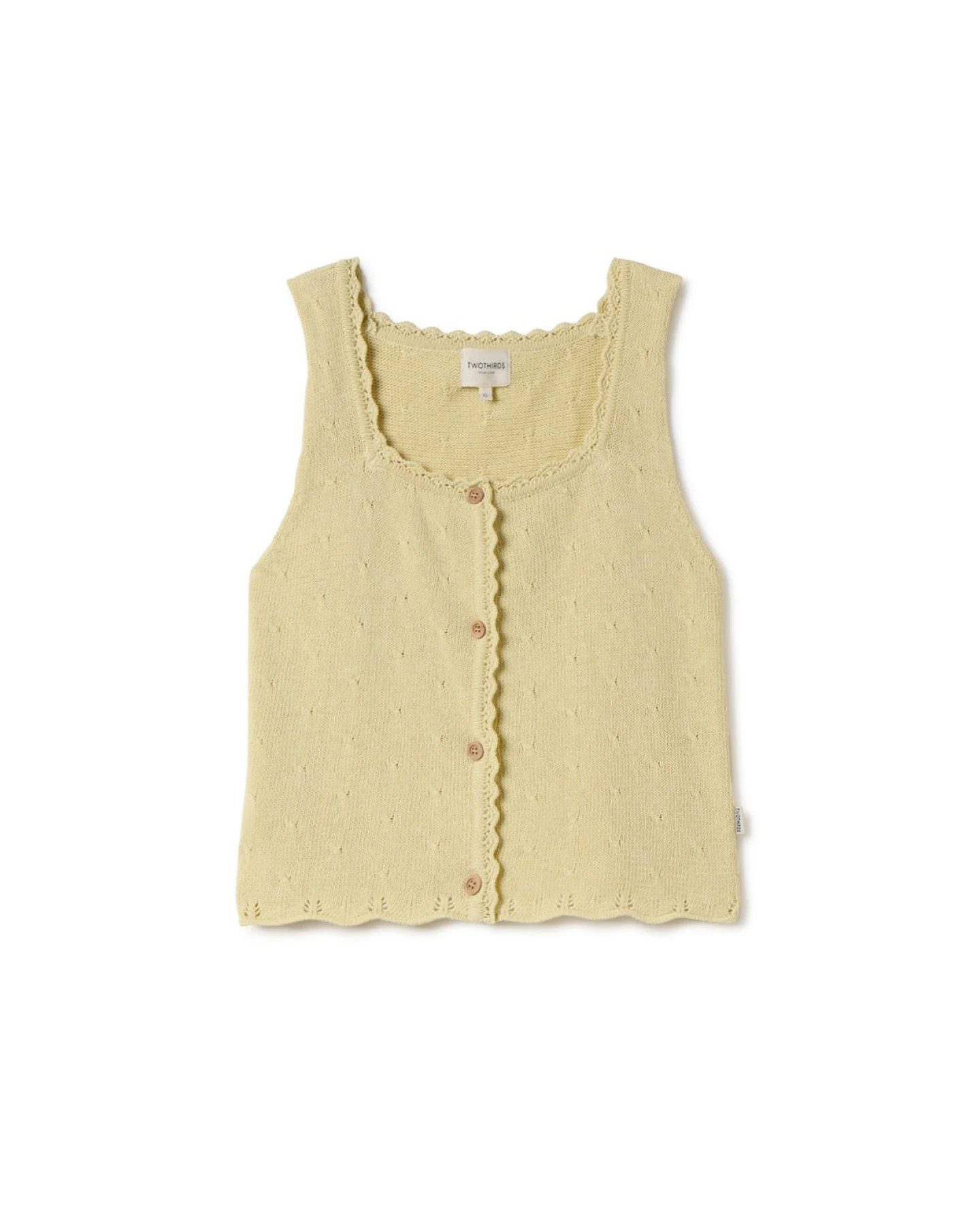 TWOTHIRDS Damen vegan Top Froson Gelb – Ansicht 2