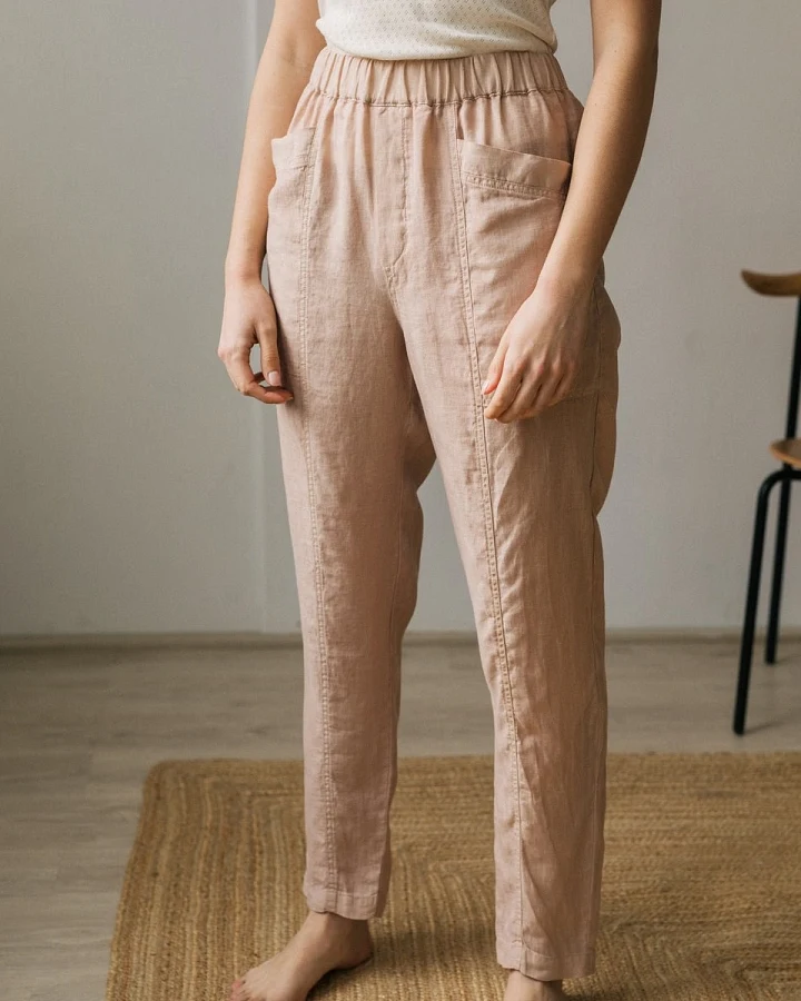 TWOTHIRDS Damen vegan Hose Bacalar Dusty Coral