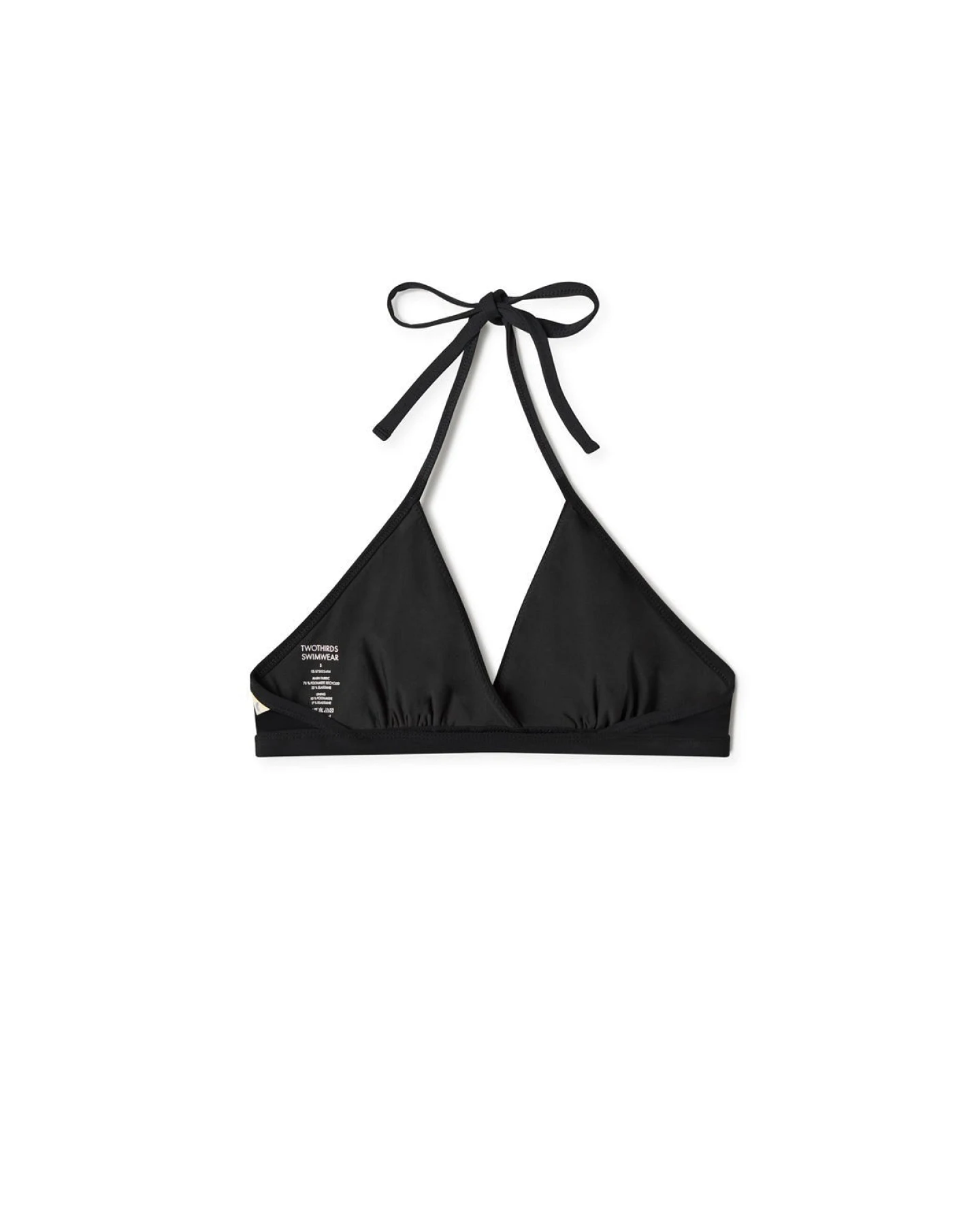 TWOTHIRDS Damen vegan Bikini-Top Hogsty Schwarz – Ansicht 2