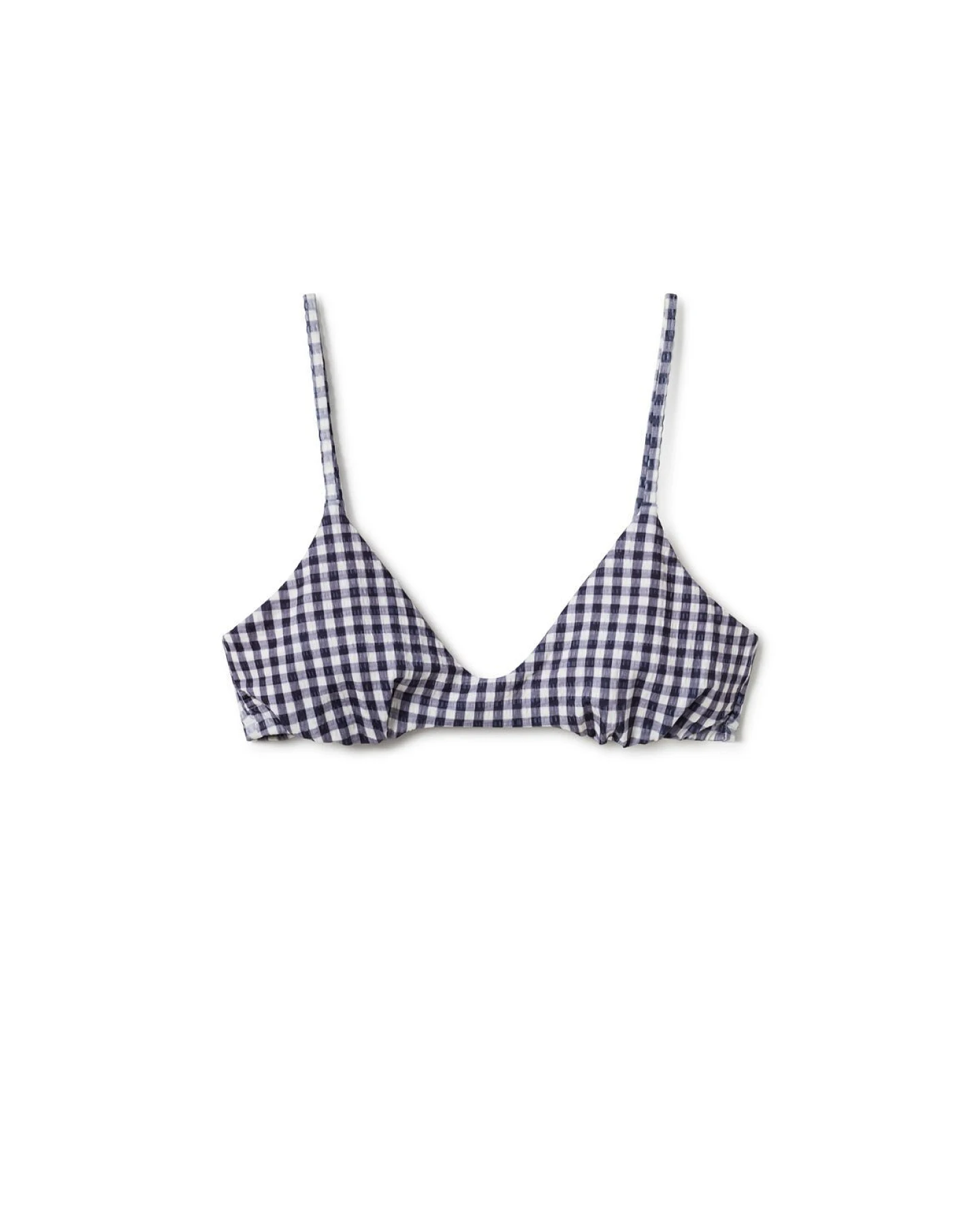 TWOTHIRDS Damen vegan Bikinioberteil Gannet Vichy Schwarz – Ansicht 2