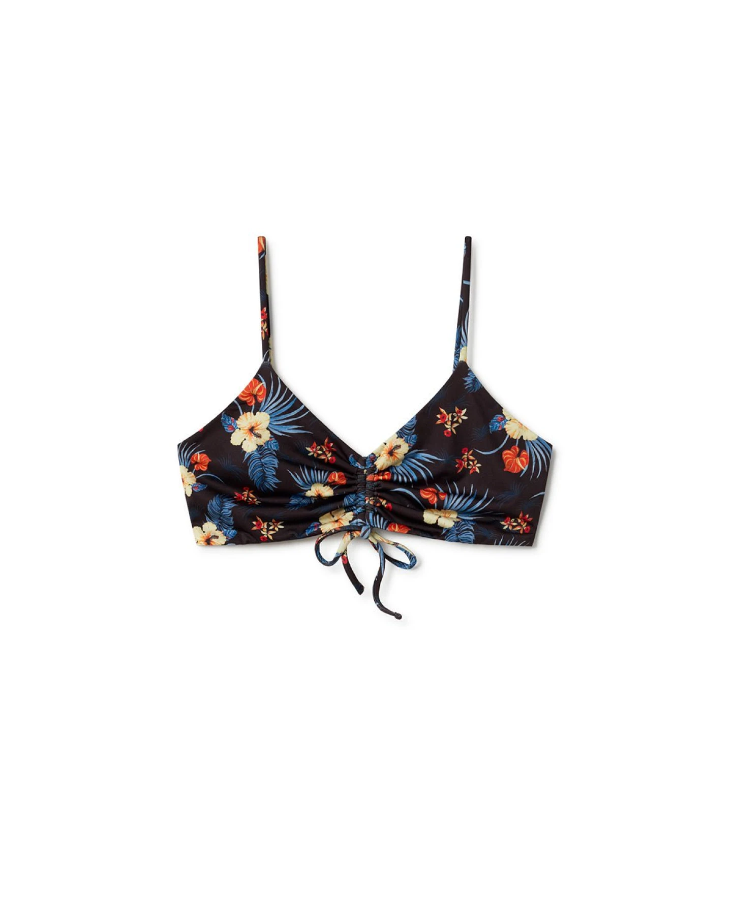 TWOTHIRDS Damen vegan Bikinioberteil Sterna Hibiskus Blau – Ansicht 2