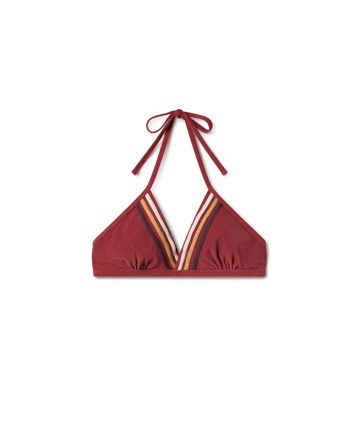 TWOTHIRDS Damen vegan Bikinioberteil Saffery Rot Lehm – Ansicht 2