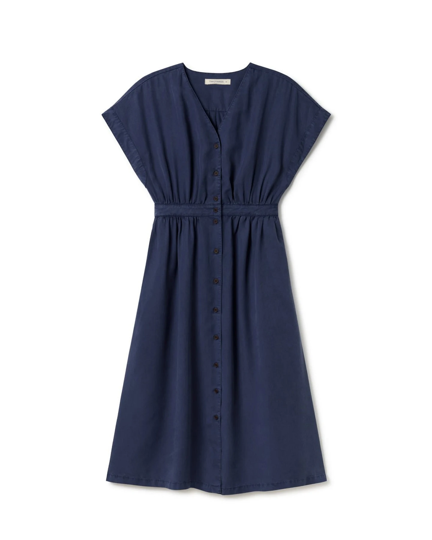 TWOTHIRDS Damen vegan Kleid Folegandros Ultramarinblau – Ansicht 2