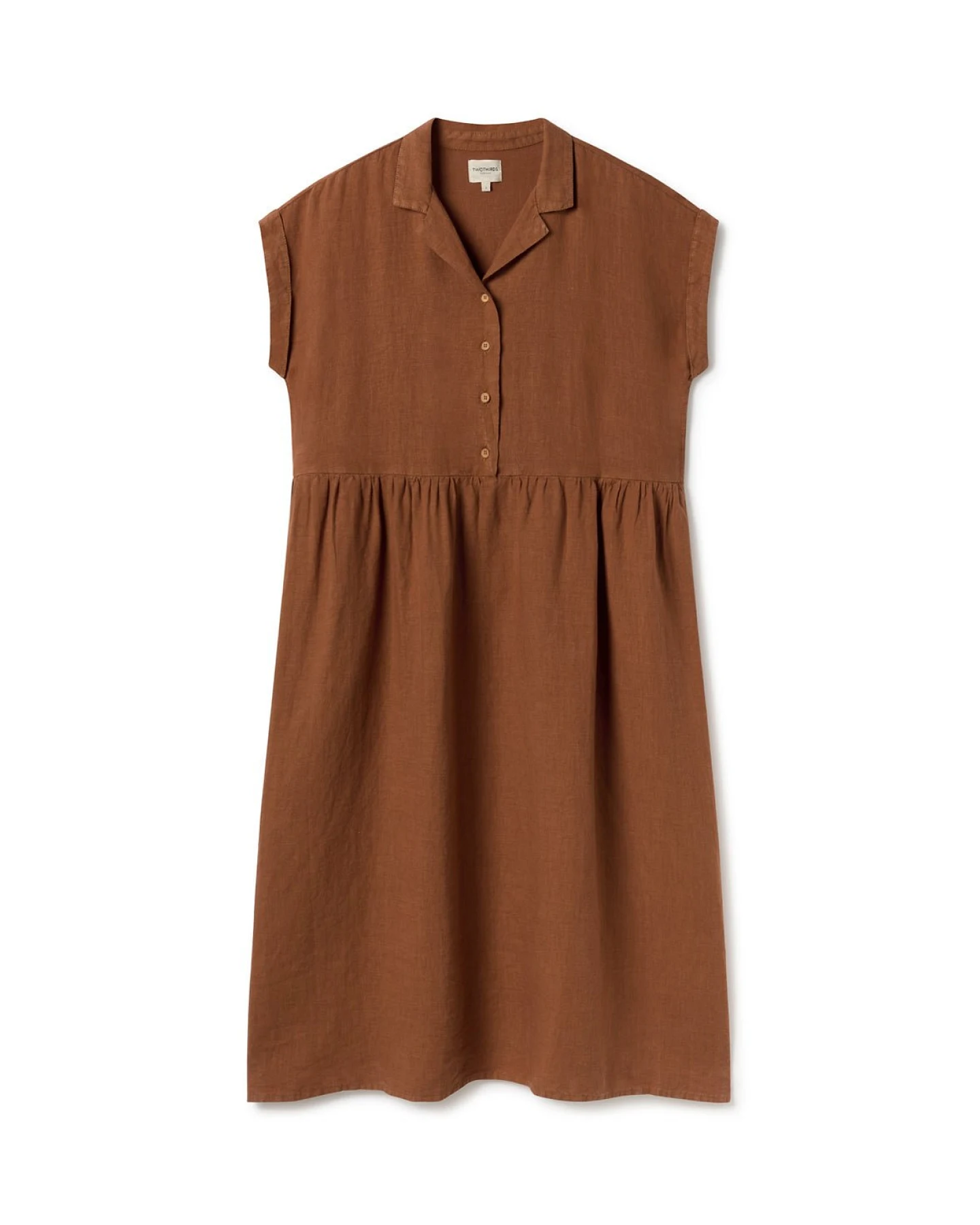 TWOTHIRDS Damen vegan Kleid Wiese Umber Brown – Ansicht 2