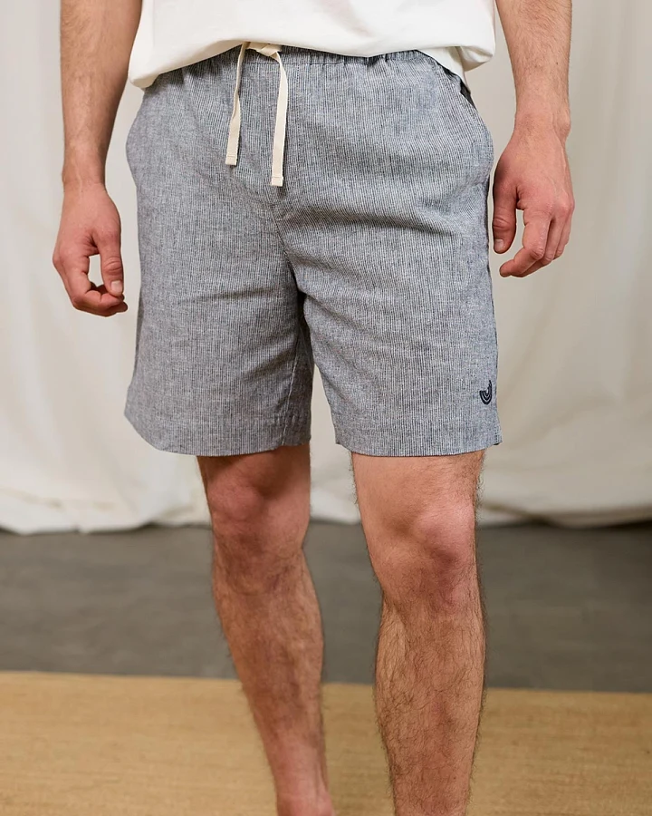 TWOTHIRDS Herren vegan Shorts Liles Marineblau Gestreift