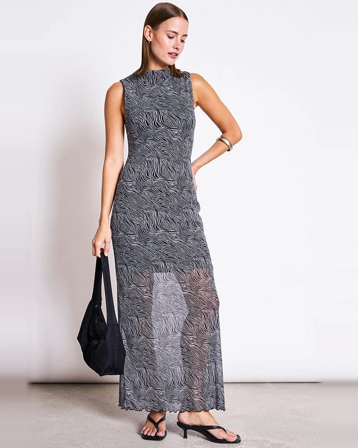 JAN 'N JUNE Damen vegan Kleid Culex Zebra