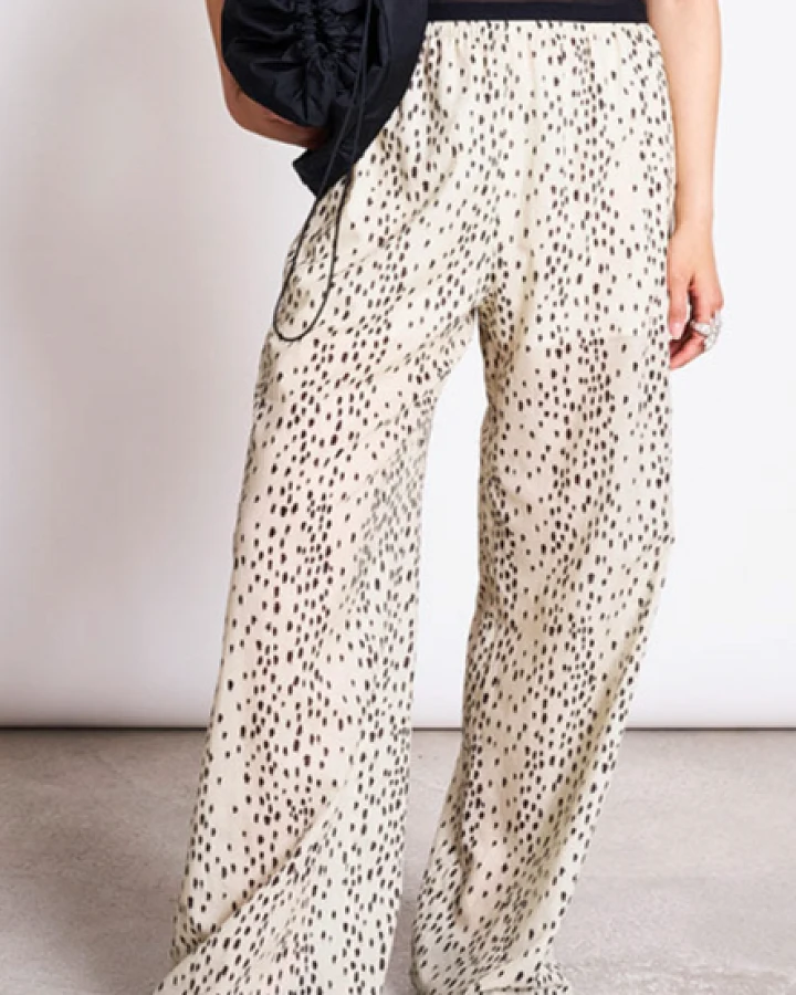 JAN 'N JUNE Damen vegan Hose Origan Dalmatiner Dots