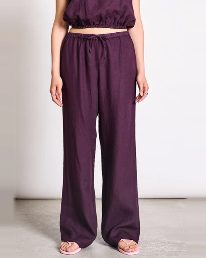 JAN 'N JUNE Damen vegan Hose Sjov Kirschlack
