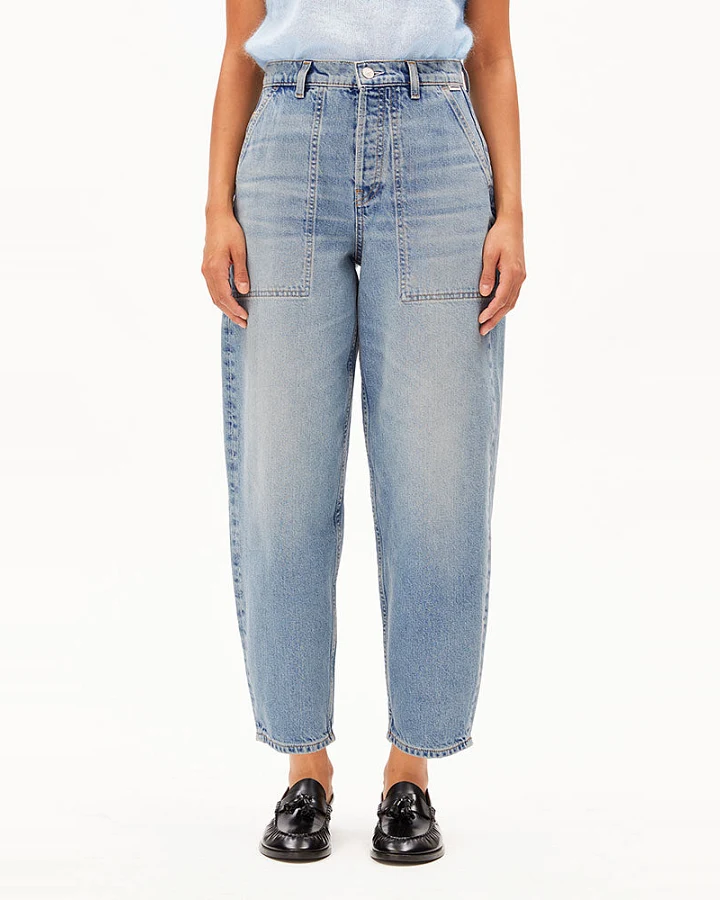 ARMEDANGELS Damen vegan Jeans Baarly Barrel Carpenter Andromedar