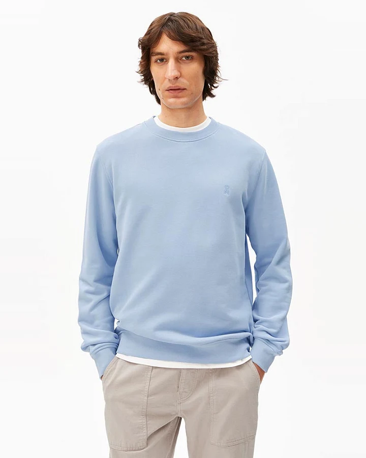 ARMEDANGELS Herren vegan Sweatshirt Baaro Loop Wedgewood