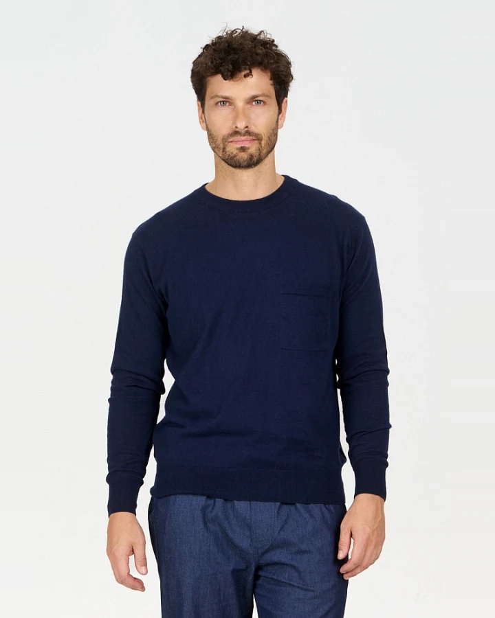 KOMODO Herren vegan Pullover Tasche Navy