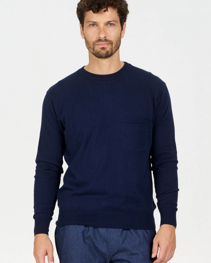 KOMODO Herren vegan Pullover Tasche Navy