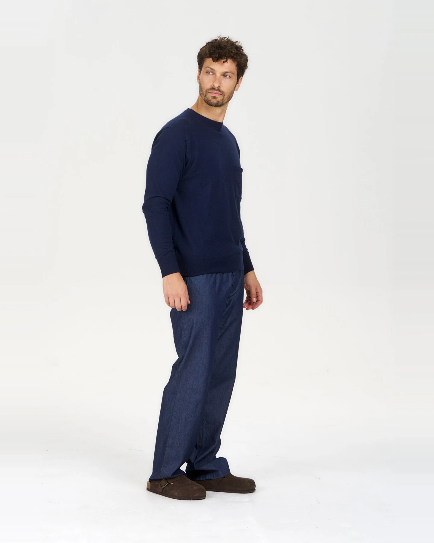 KOMODO Herren vegan Pullover Tasche Navy – Ansicht 2