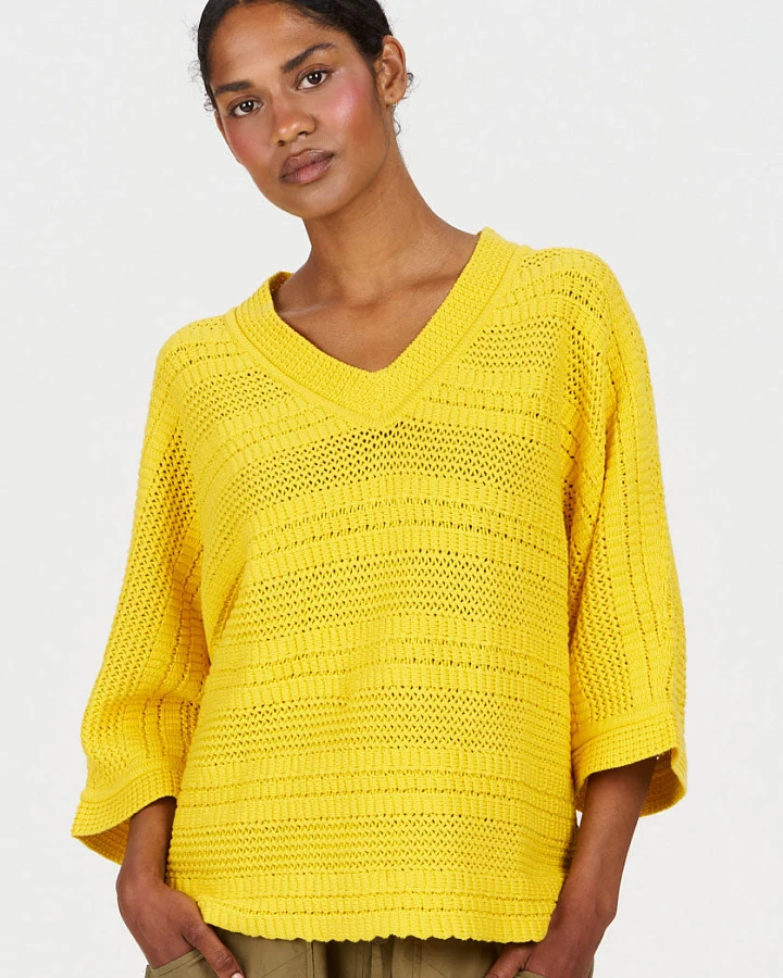 KOMODO Damen vegan T-Shirt Colada Gelb