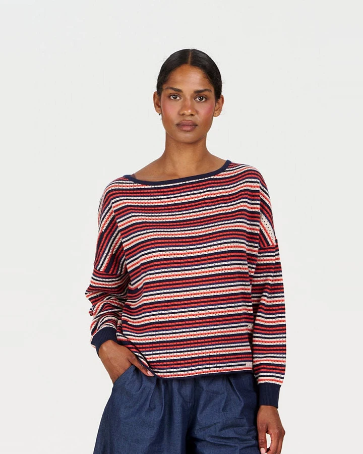 KOMODO Damen vegan Pullover Pina Multicolour
