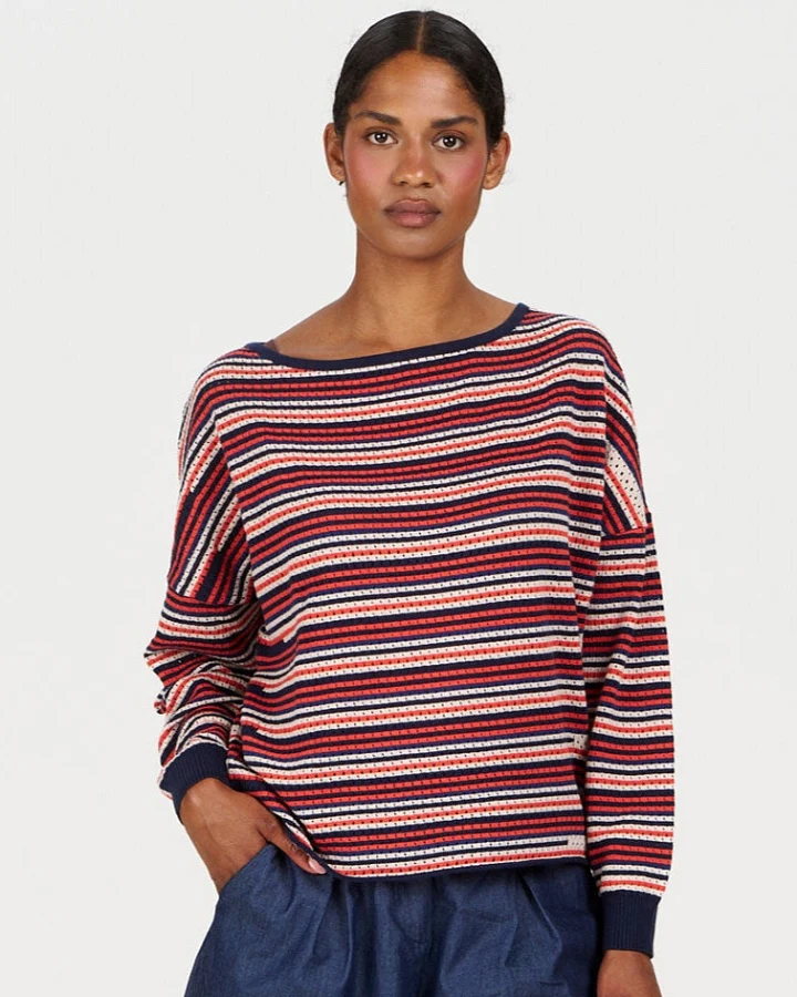 KOMODO Damen vegan Pullover Pina Multicolour