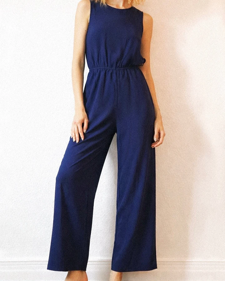 LOVJOI Damen vegan Jumpsuit Staine Ocean