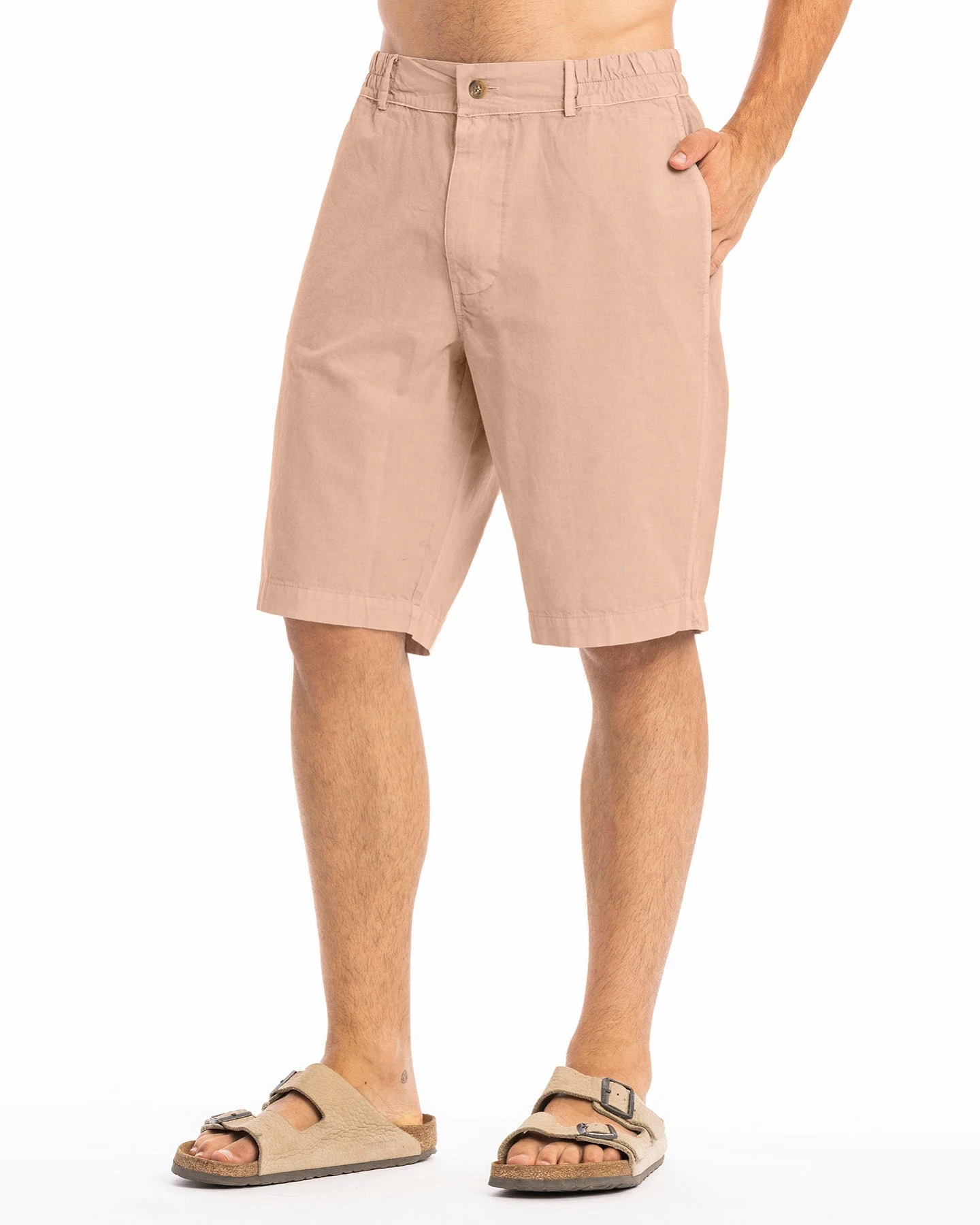 RAVENS VIEW IBIZA Herren vegan Shorts Mike Taupe Braun – Ansicht 2