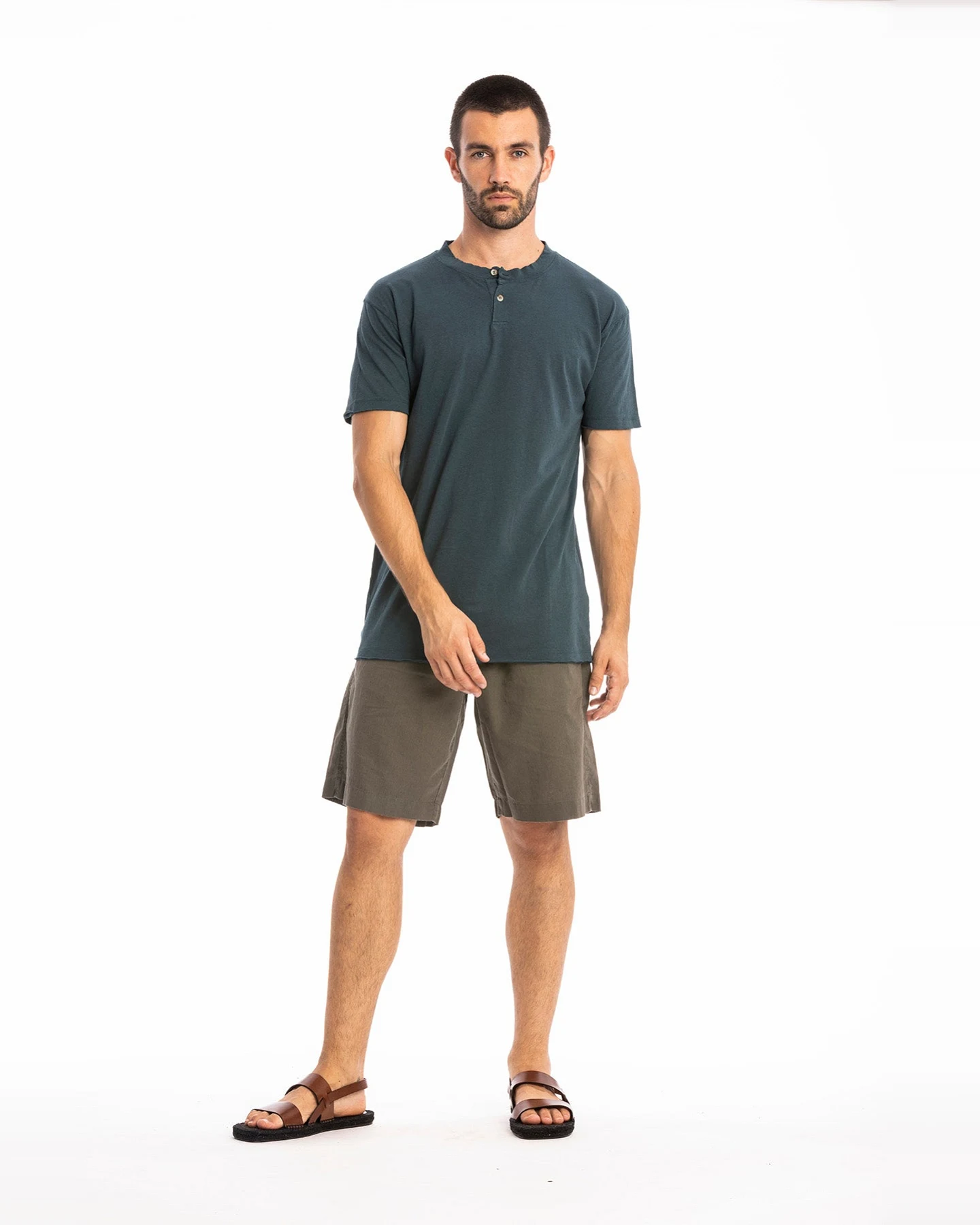 RAVENS VIEW IBIZA Herren vegan T-Shirt Dune Ocean Blue – Ansicht 2