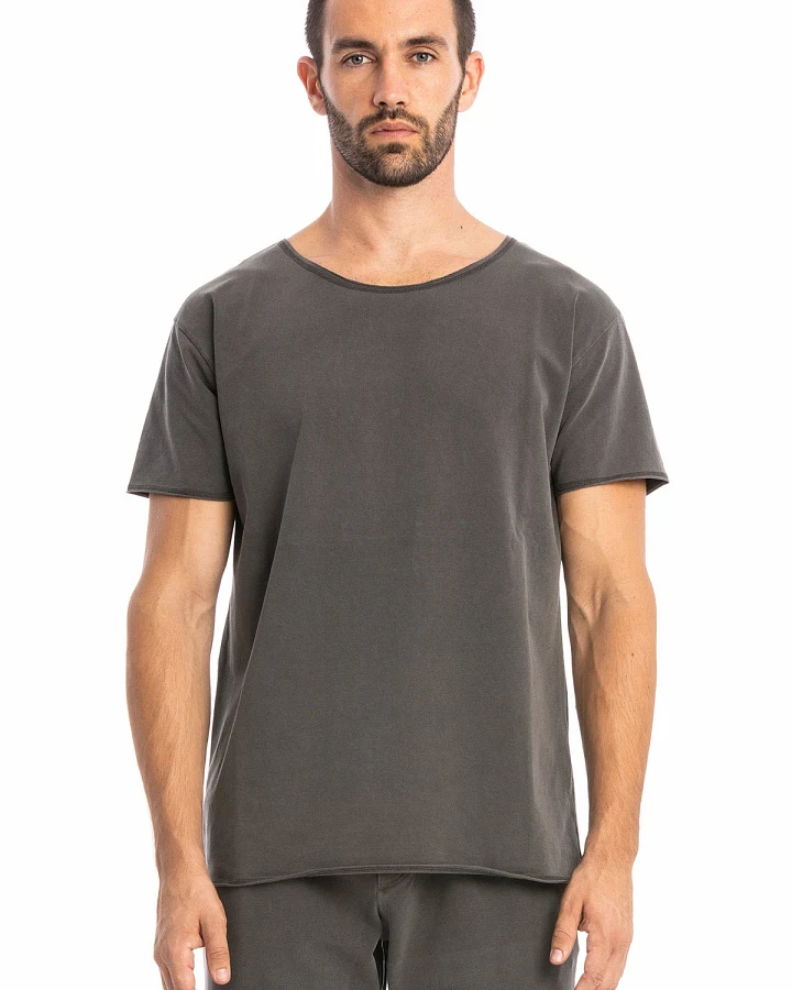 RAVENS VIEW IBIZA Herren vegan T-Shirt Schnitt Anthrazit