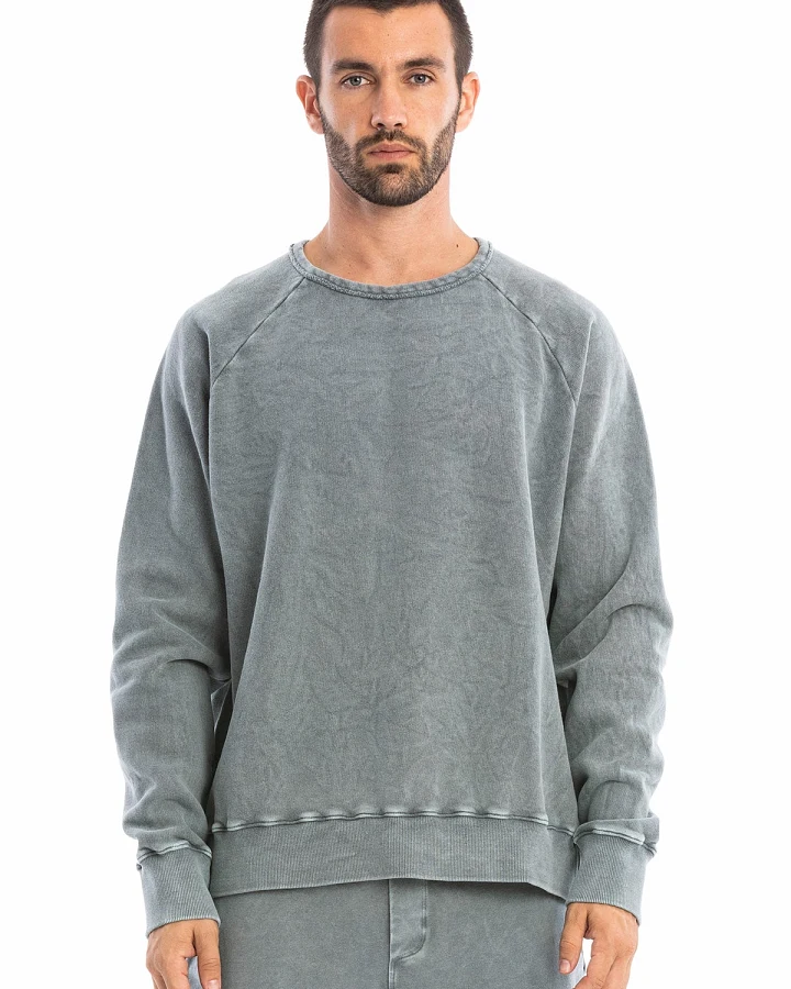 RAVENS VIEW IBIZA Herren vegan Sweatshirt Roc Faded Blue