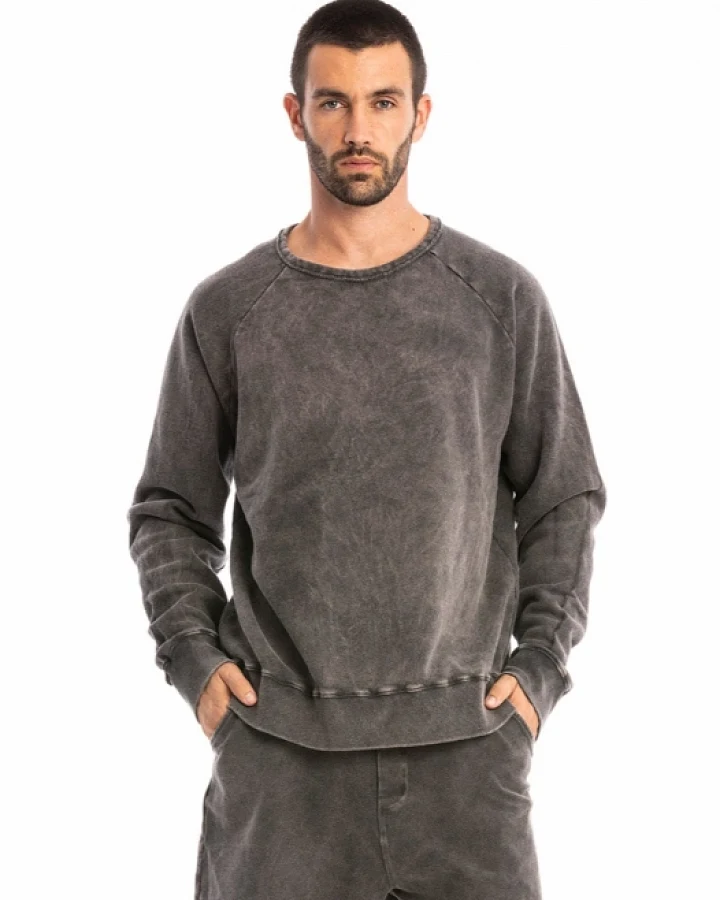 RAVENS VIEW IBIZA Herren vegan Sweatshirt Roc Carbon Wash