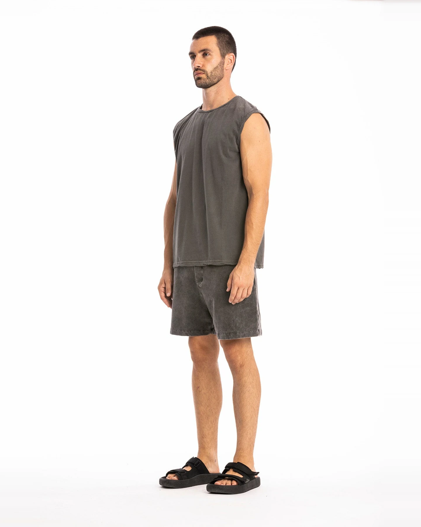 RAVENS VIEW IBIZA Herren vegan T-Shirt Bodhi Ns Anthrazit – Ansicht 2