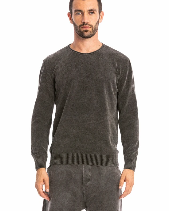 RAVENS VIEW IBIZA Herren vegan Strickpullover Keanu Anthrazit