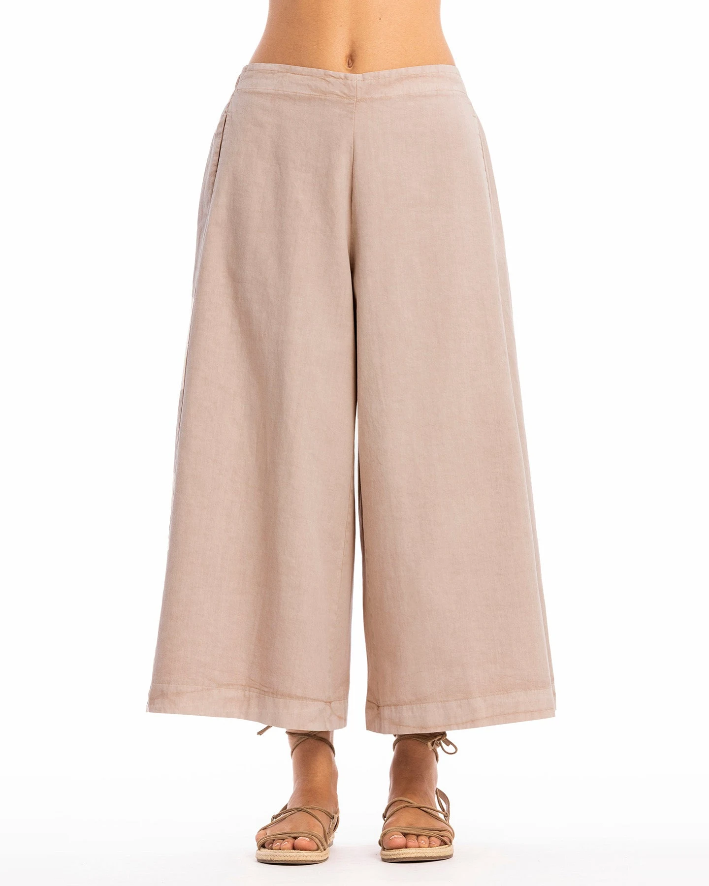 RAVENS VIEW IBIZA Damen vegan Hose Paloma Taupe Braun – Ansicht 2