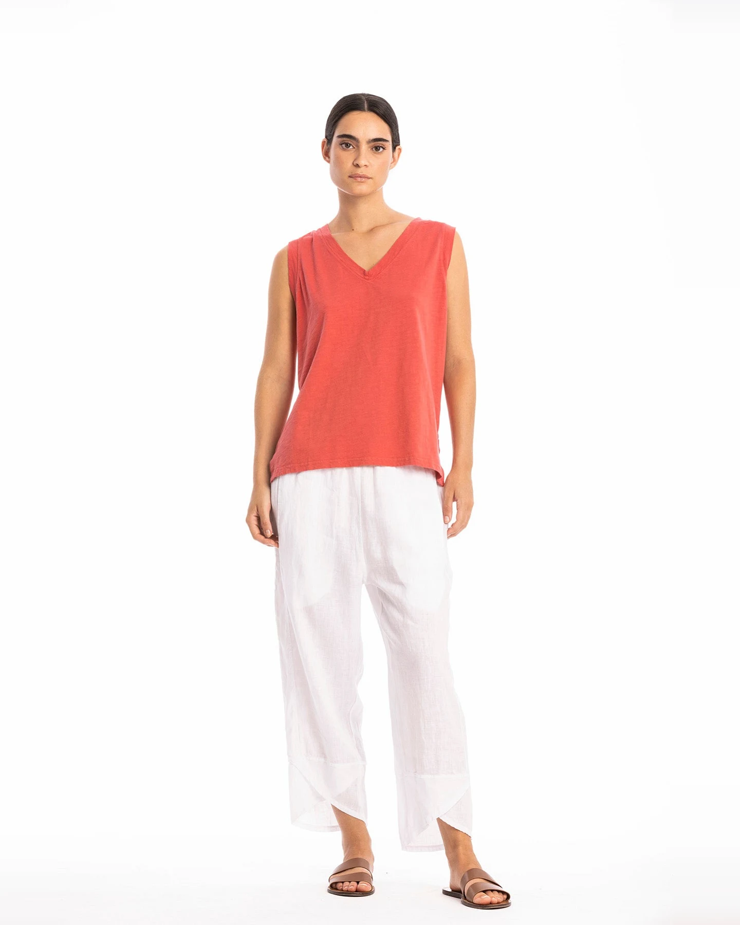 RAVENS VIEW IBIZA Damen vegan Top Marea Lehm Rot – Ansicht 2