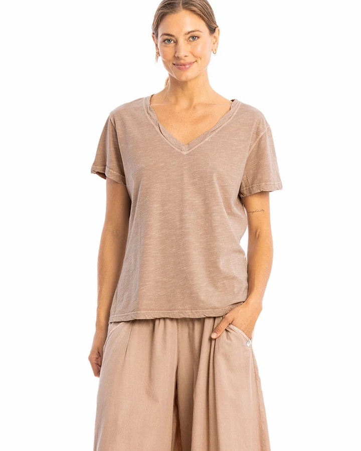 RAVENS VIEW IBIZA Damen vegan Top Nova Taupe Braun