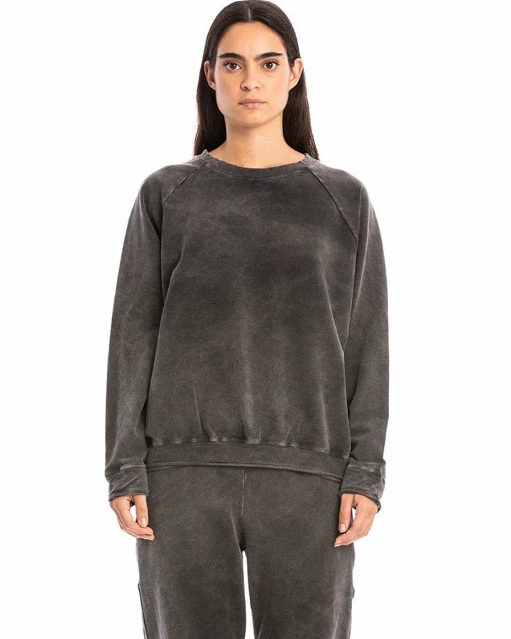 RAVENS VIEW IBIZA Damen vegan Sweatshirt Ona Carbon Wash