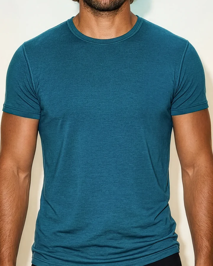 nice to meet me Herren vegan T-Shirt Core T Aquamarin