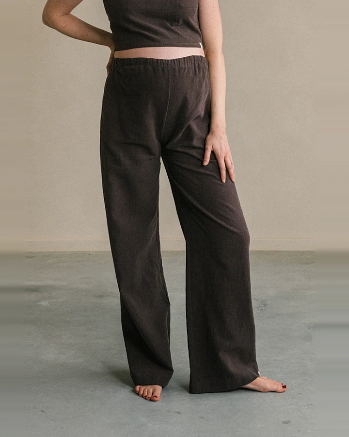 The View Yoga Damen vegan Hose Teya Umstandsmode Braun