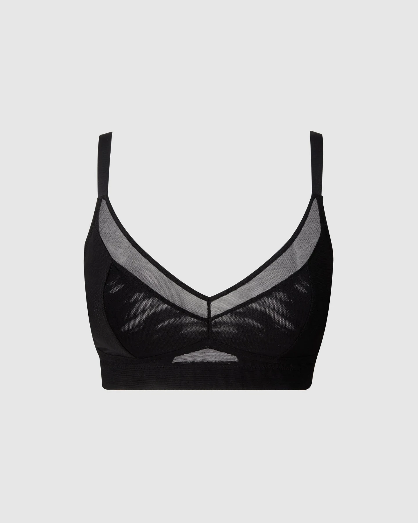Understatement Damen vegan Bh Mesh-Stütze Schwarz – Ansicht 2