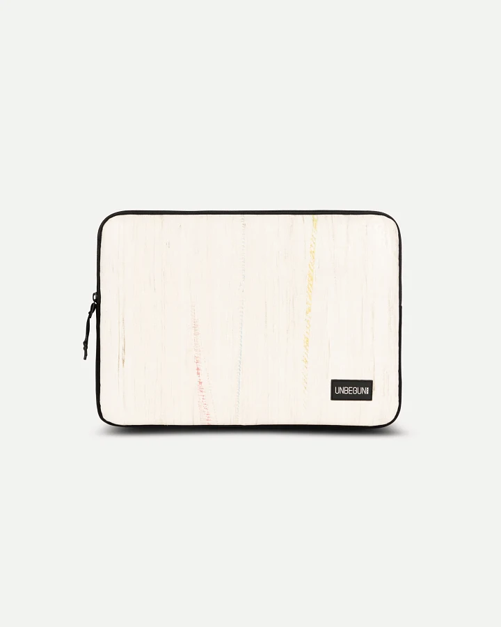 UNBEGUN Herren vegan Laptop-Hülle Mehrfarbig Weiß