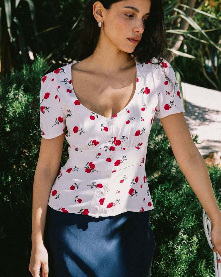Avani Damen vegan Bluse Althea Weiß