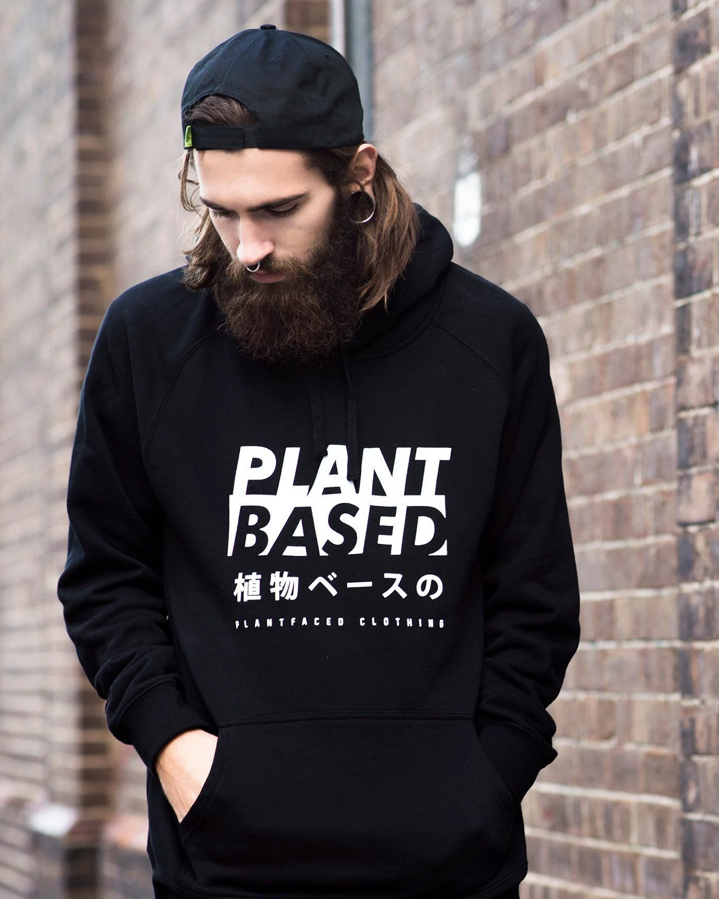 Plant Faced Clothing Damen vegan Plant Based Kanji Unisex Hoodie – Ansicht 2