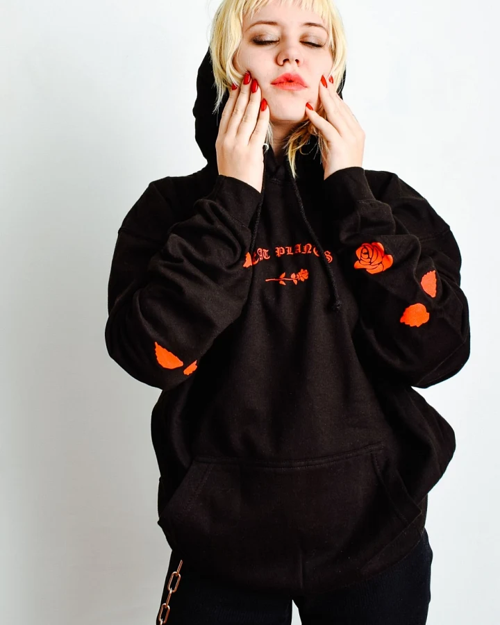 Plant Faced Clothing Damen vegan Eat Plants Scattered Roses Hoodie