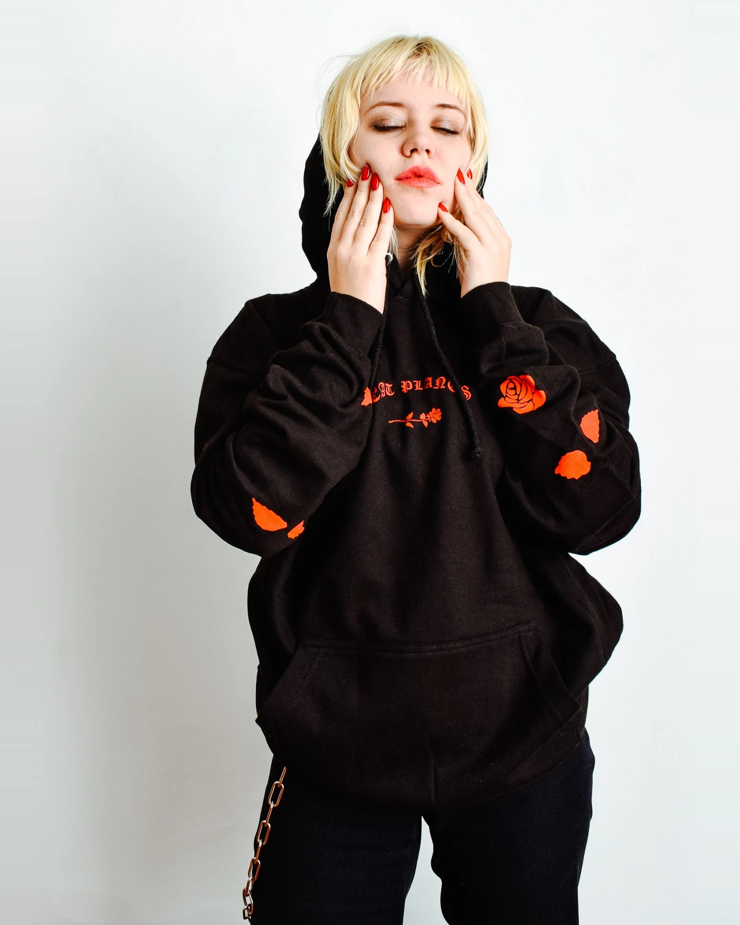 Plant Faced Clothing Damen vegan Eat Plants Scattered Roses Hoodie – Ansicht 2