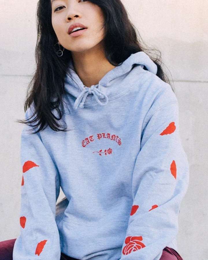 Plant Faced Clothing Damen vegan Eat Plants Scattered Roses Hoodie