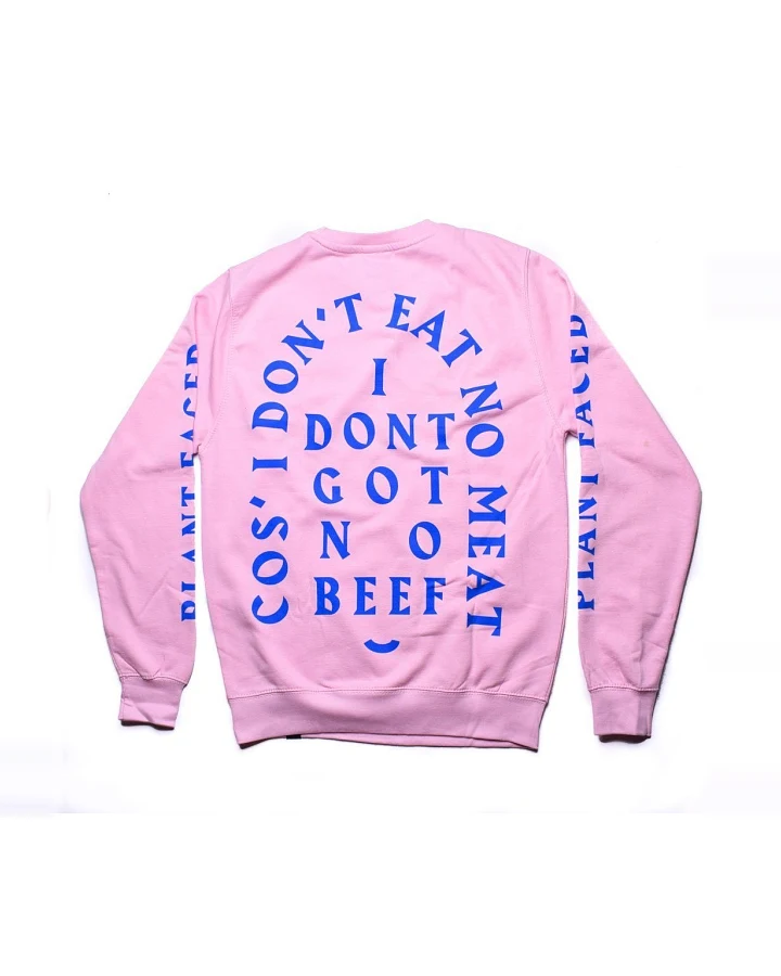 Plant Faced Clothing Damen vegan No Beef Sweater Unisex